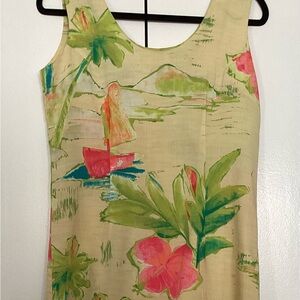 Jams world yellow tropical dress. Lagoon